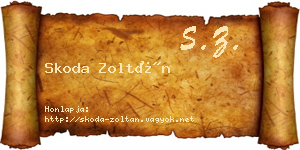 Skoda Zoltán névjegykártya