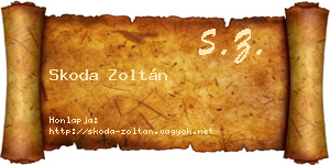 Skoda Zoltán névjegykártya